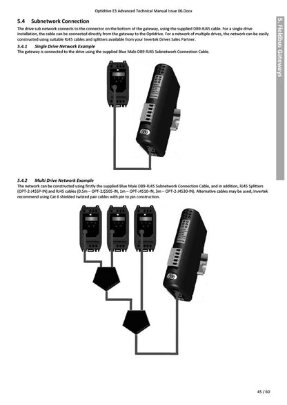 Invertek OptiDrive E3 VFD - 0.5 HP, 240V, 1-Phase Input, 3-Phase Output | Model ODE-3-120023-1F1A